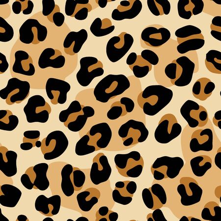 Leopard skin print. Vector seamless patternのイラスト素材