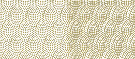 Fish scales seamless pattern. Vector monochrome illustrationのイラスト素材