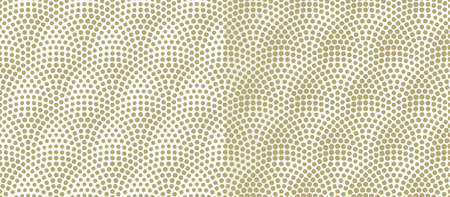 Fish scales seamless pattern. Vector monochrome illustrationのイラスト素材