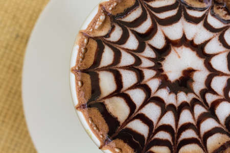 Mocha coffee in morningの写真素材