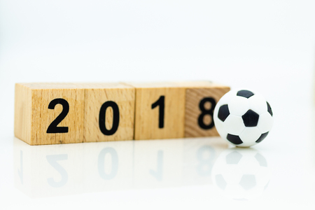 Miniature people : Football team image use for football of the year, world cup , sport concept.