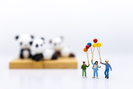 Miniature family using as background International day of families concept.の写真素材