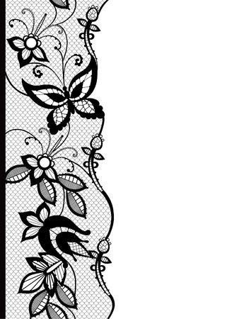 Abstract silhouettes invented decorative butterflies. These butterflies and flowers are reminiscent of lace, they are created to decorateのイラスト素材