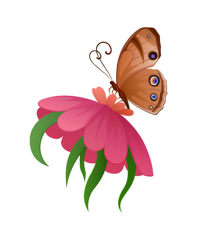 Bright butterfly for decoration design. Maybe for postcardのイラスト素材