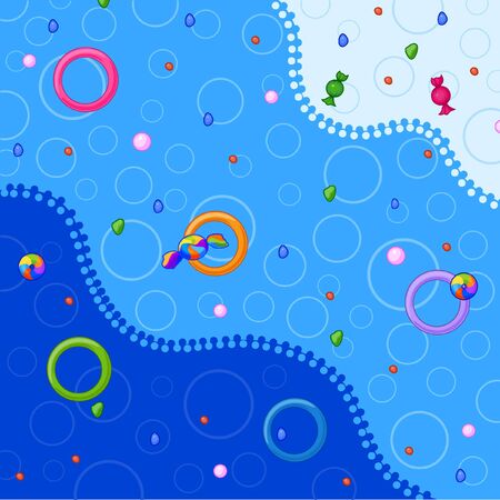 Backgrounds of sweets and amusing figuresのイラスト素材