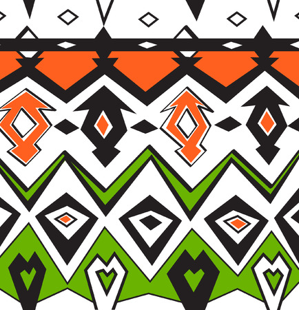 Ethnic patterned stripes in childhood backgroundのイラスト素材