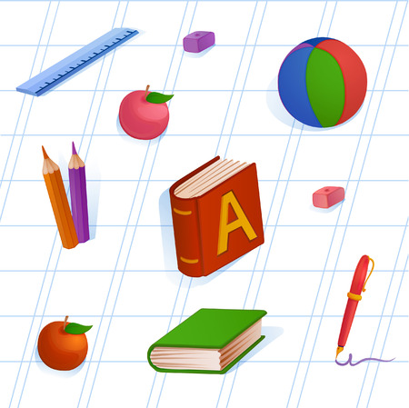 Childish bright colorful pattern. All that is necessary for the child's developmentのイラスト素材
