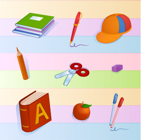 Childish bright colorful pattern. All that is necessary for the child's developmentのイラスト素材