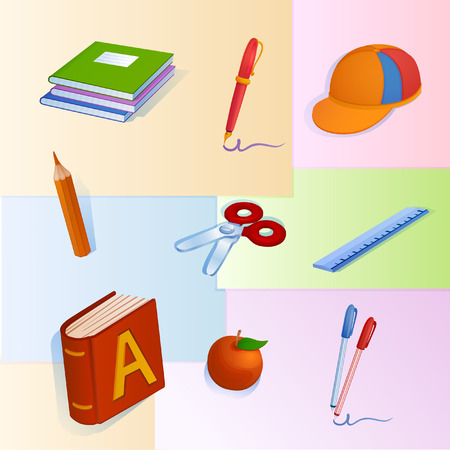 Childish bright colorful pattern. All that is necessary for the child's developmentのイラスト素材
