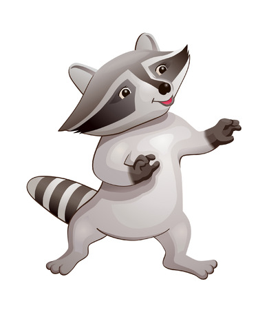This raccoon craves vigorous activity and adventureのイラスト素材