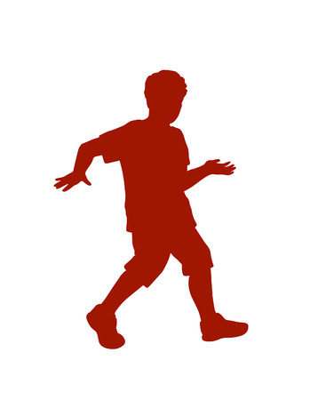 Boy having fun playingのイラスト素材