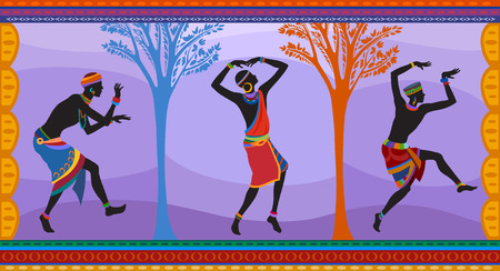 Free dance exotic men. Ritual absorb these people entirely and enters into a trance. Unity with nature and the environment in their lives, reveals their beauty and brings to their lives holidayのイラスト素材