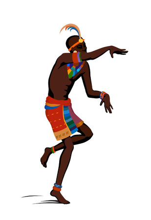 Free dance exotic men. Ritual absorbs the whole person and enters into a trance. Unity with nature and life around him, reveals its beauty and brings into his life a holidayのイラスト素材