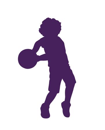 Boy having fun playingのイラスト素材