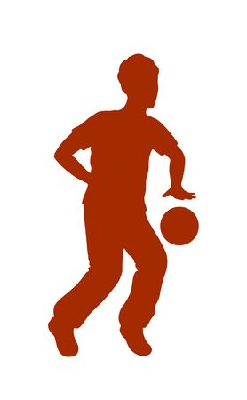 Boy having fun playingのイラスト素材