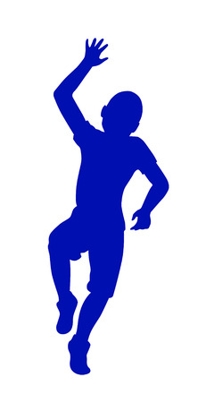 Boy having fun playingのイラスト素材