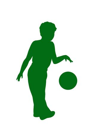 Boy having fun playingのイラスト素材