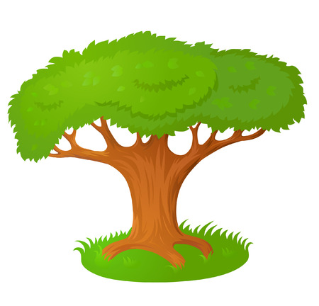 Vector cartoon stylized fairy treeのイラスト素材