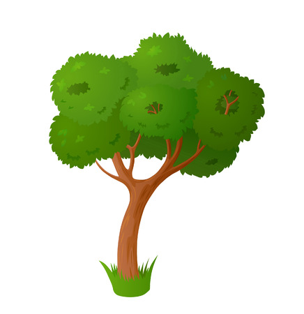 Vector cartoon stylized fairy treeのイラスト素材