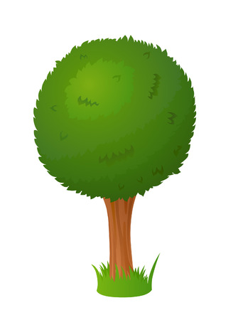 Vector cartoon stylized fairy treeのイラスト素材
