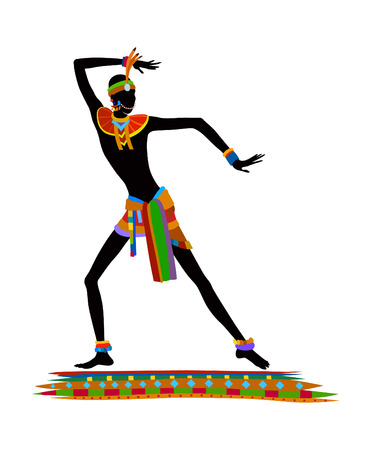 Free dance exotic men. Ritual absorbs the whole person and enters into a trance. Unity with nature and life around him, reveals its beauty and brings into his life a holidayのイラスト素材