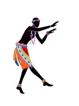 Free dance exotic men. Ritual absorbs the whole person and enters into a trance. Unity with nature and life around him, reveals its beauty and brings into his life a holidayのイラスト素材
