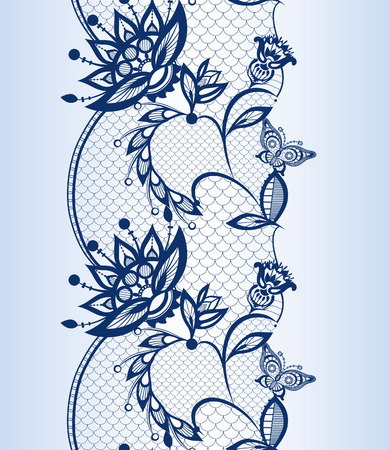 Abstract silhouettes of decorative butterflies. These butterflies and flowers are reminiscent of lace, they are created to decorateのイラスト素材
