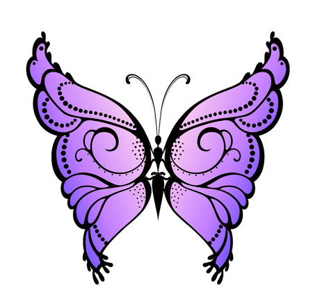 Abstract decorative butterfly. の写真素材