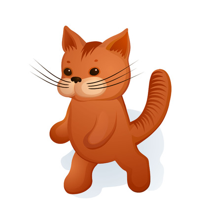 Gentle teddy little kitty - a toy for kidsの写真素材