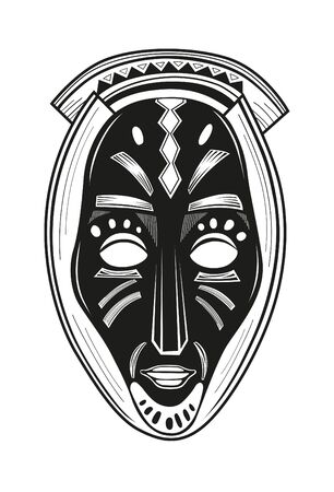 African tribal mask design with ethnic patternの写真素材