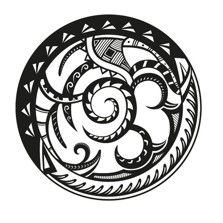 Geometric circle element made in vector. Perfect cards for any other kind of designのイラスト素材