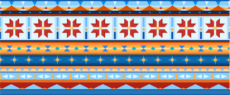 Horizontal geometric jacquard pattern in ethnic style