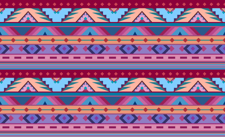 Horizontal geometric jacquard pattern in ethnic styleのイラスト素材