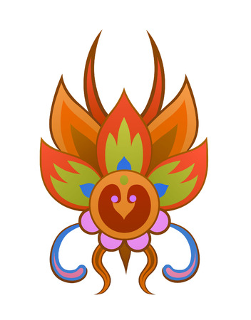 Colorful element in a floral form made in vector. Perfect backgrounds or any other kind of designのイラスト素材