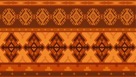 Horizontal geometric jacquard pattern in ethnic styleのイラスト素材