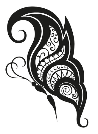 Pattern elements in a form of butterfly made in vectorのイラスト素材