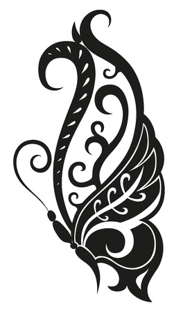 Pattern elements in a form of butterfly made in vectorのイラスト素材