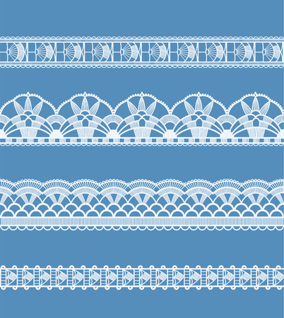 Seamless background is in the form of lace with decorative flowers and leavesのイラスト素材
