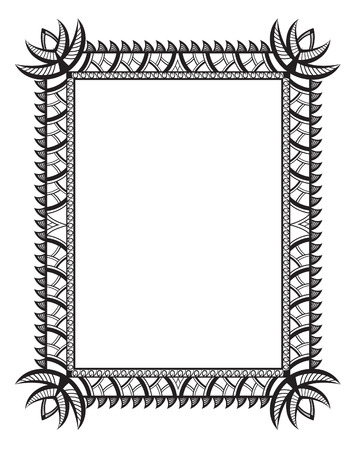 The frame of the elements ethnic pattern. Perfect cards for any other kind of designのイラスト素材