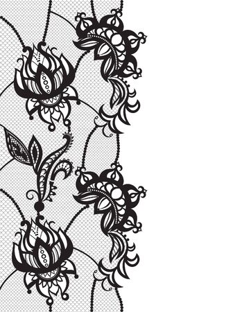 Abstract silhouettes invented decorative flowers and leaves. It may be for decoration backgrounds or other kinds of designのイラスト素材