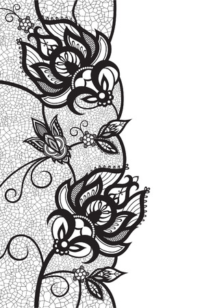 Abstract silhouettes invented decorative flowers and leaves. It may be for decoration backgrounds or other kinds of designのイラスト素材