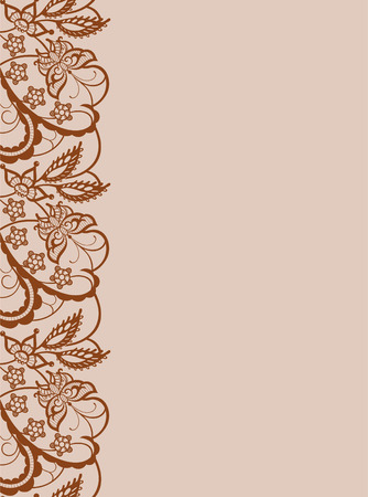 Abstract silhouettes invented decorative flowers leaves and butterflies. It may be for decoration backgrounds or other kinds of designのイラスト素材