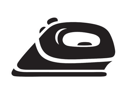 Vector black iron icon on white backgroundのイラスト素材