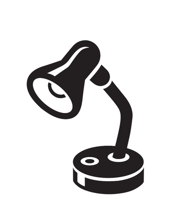Reading-lamp. Single flat icon on white background.のイラスト素材