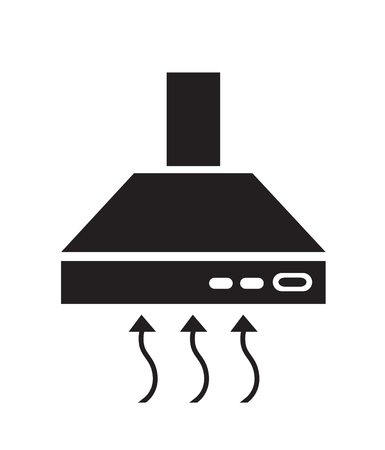 Kitchen hood black icon symbol extractor vector signのイラスト素材
