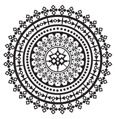 Geometric circle element made in vector. Perfect cards for any other kind of designのイラスト素材