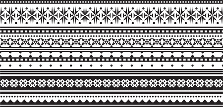 Geometric patterns in ethnic styleのイラスト素材