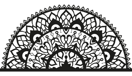 Geometric semi-circle element made in vector. Perfect cards for any other kind of designのイラスト素材