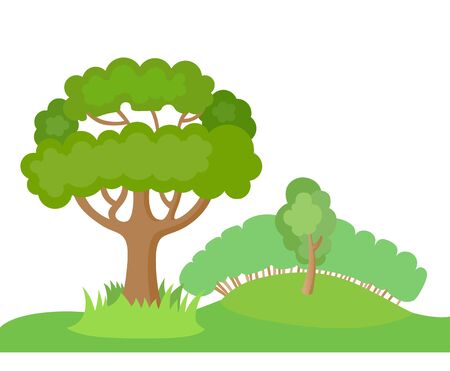 Set of decorative stylized tree for design architectural compositions, and other types of designのイラスト素材