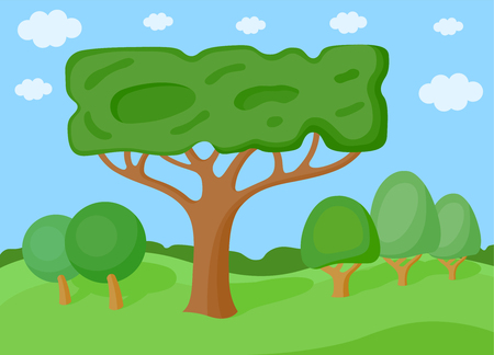Set of decorative stylized tree.のイラスト素材